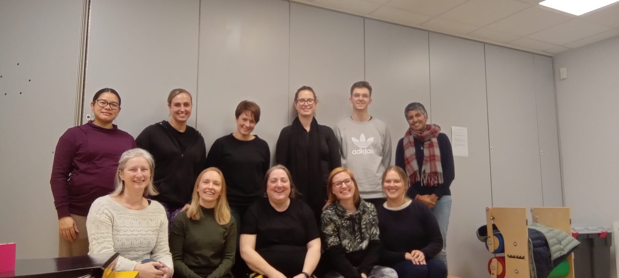 Group photo from a 2024 taping course in London